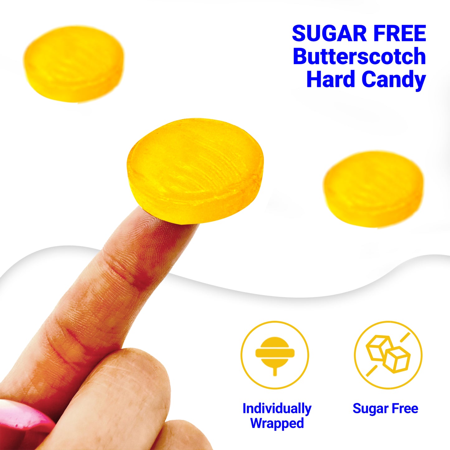 Sugar Free Lemon Drops - Arcor 1lb Bulk Bag of Sugar Free Hard Candy - Delicious Sugar Free Lemon Drops Hard Candy Individually Wrapped for Freshness - Keto and Diabetic Friendly