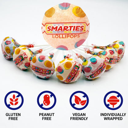 Smarties Lollipops - 2 Pound Bag of Original Flavors- Individually Wrapped Bulk Smarties Lollies