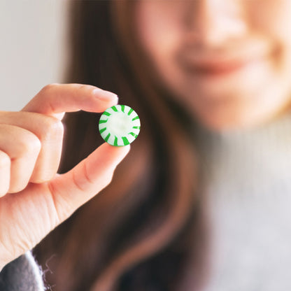 Starlight Spearmint Hard Candy - Bulk 1 Pound Individually Wrapped Spear Mints, Refreshing Green and White Spearmint Candy Discs, Starlights Breath Mints Are The Perfect After Dinner Mint