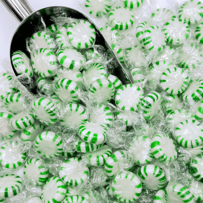 Starlight Spearmint Hard Candy - Bulk 1 Pound Individually Wrapped Spear Mints, Refreshing Green and White Spearmint Candy Discs, Starlights Breath Mints Are The Perfect After Dinner Mint